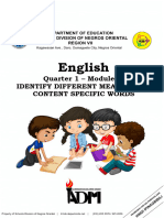 Grade 4-Module 6-iDNETIFY DIFFERENT MEANINGS OF CONTENT SPECIFIC WORDS FOR TEACHER