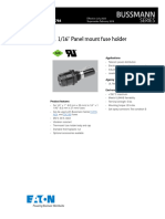 Eaton HJM Panel Mount Fuse Holder Data Sheet