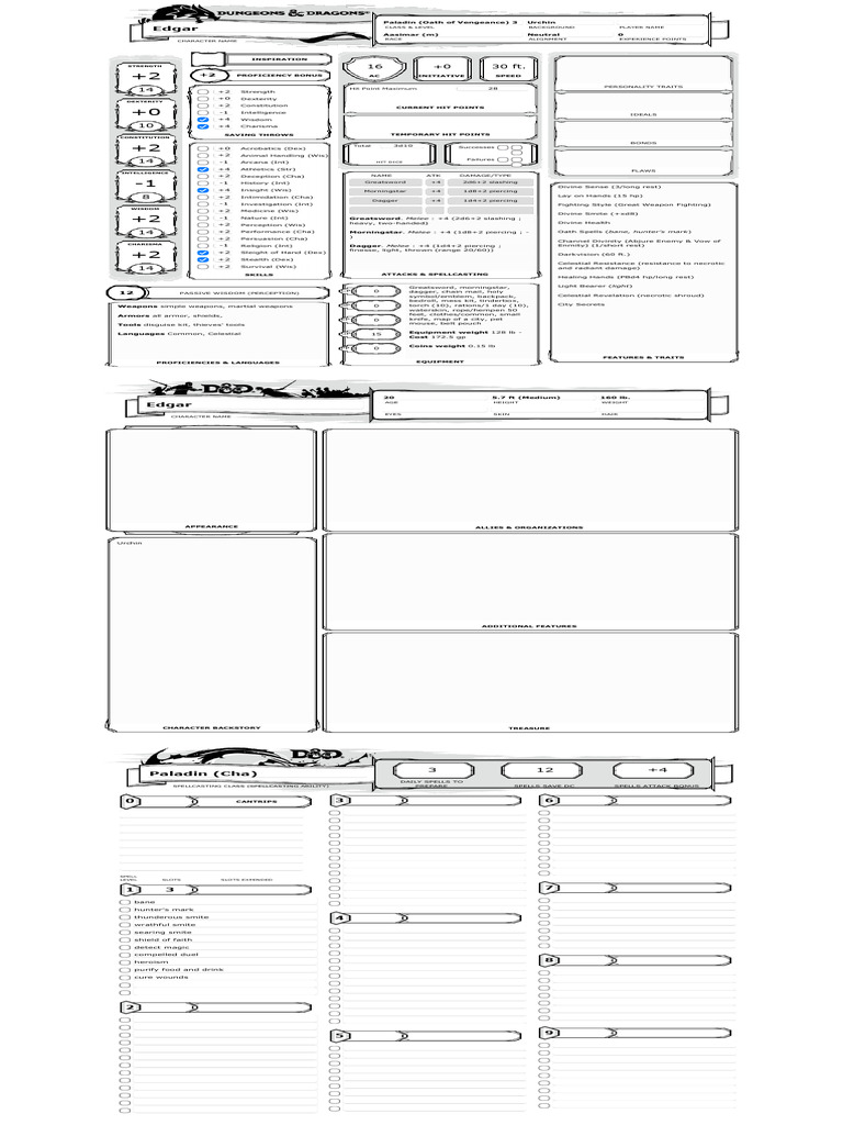 Edgar - DND | Download Free PDF | Role Playing Games