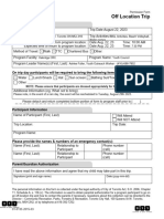 ISLAND-Off Location Trip Permission Form