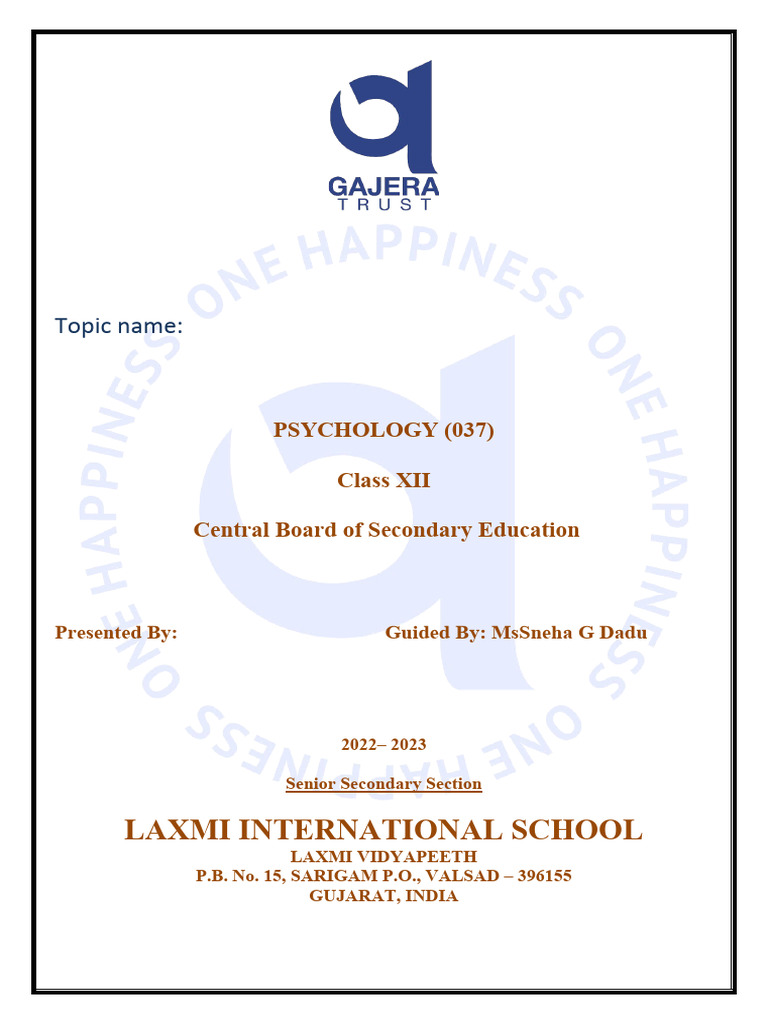 Investigatory project First 3 pages | PDF