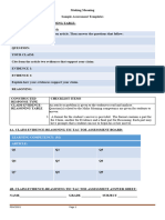 Making Meaning Assessment Templates