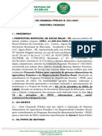 Edital de Chamada Publica - 3 Chamada