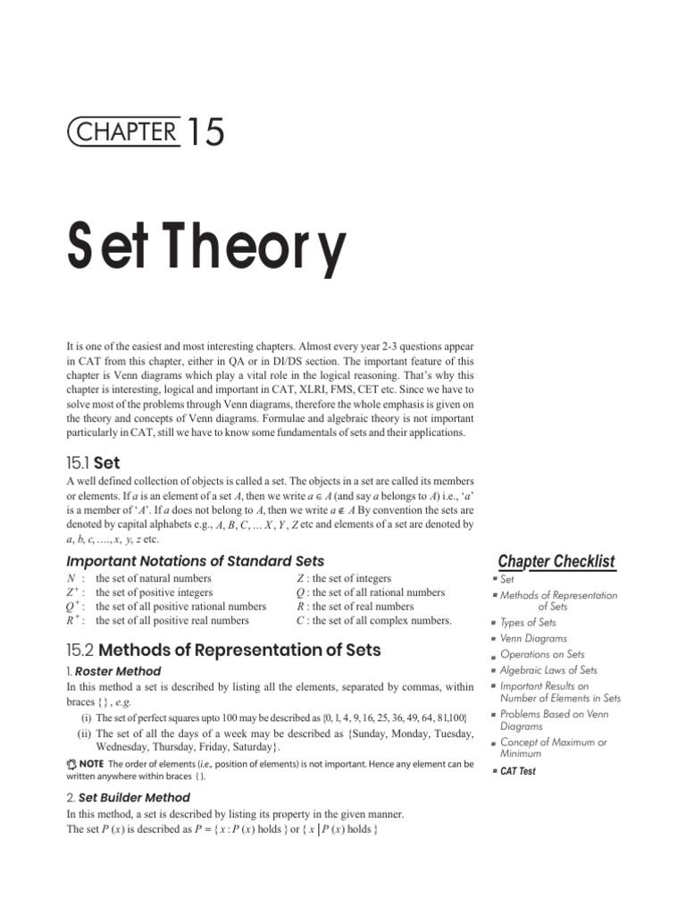 Set Theory | PDF | Set (Mathematics) | Real Number
