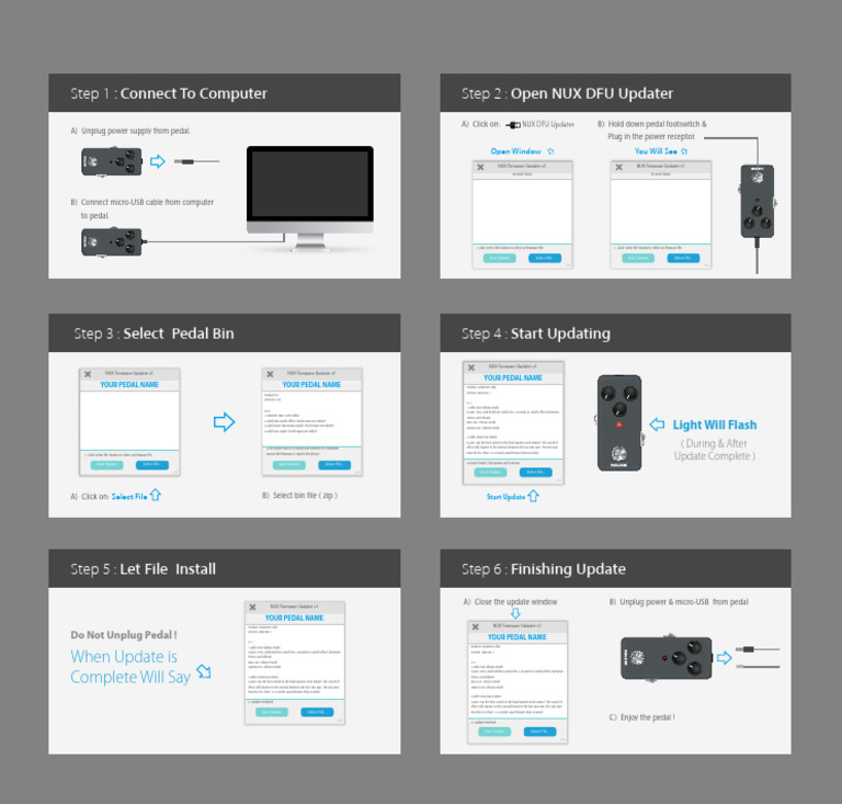NUX DFU Updater Firmware Guide | PDF | Usb | System Software