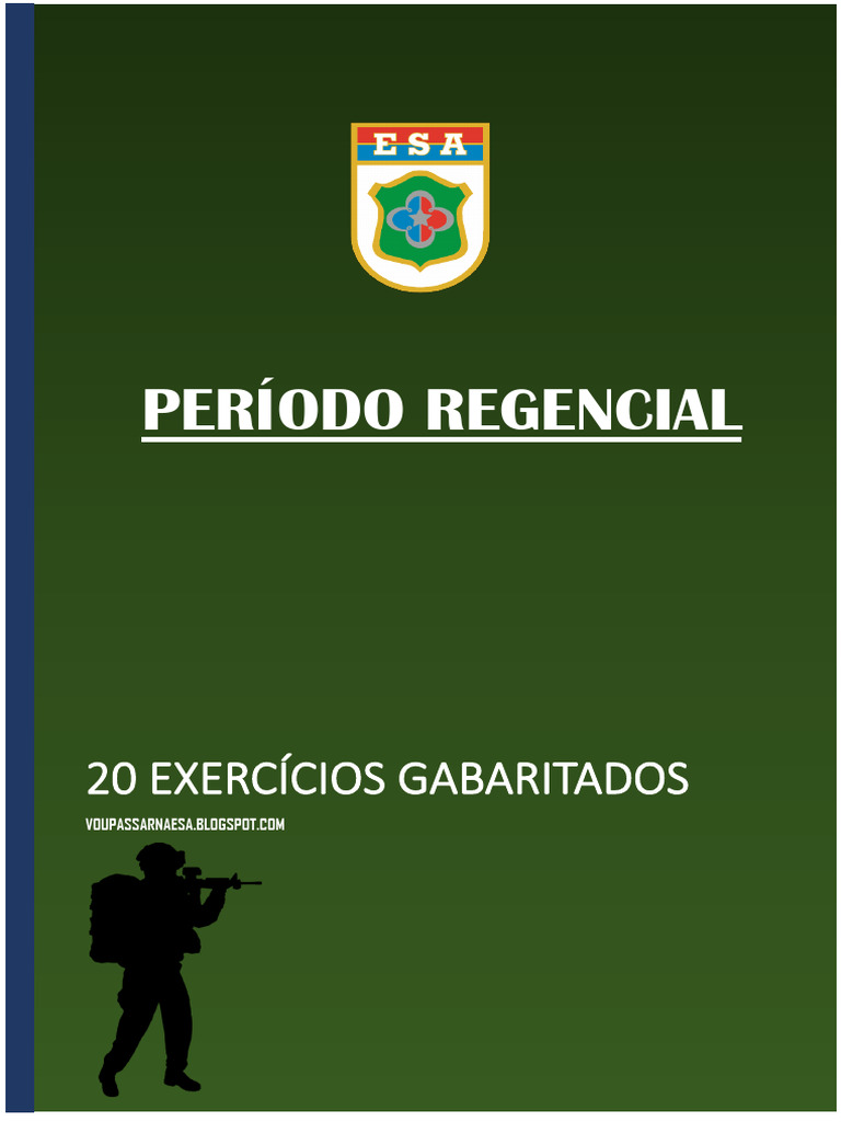 Período Regencial - 20 Exercícios Gabaritados | PDF
