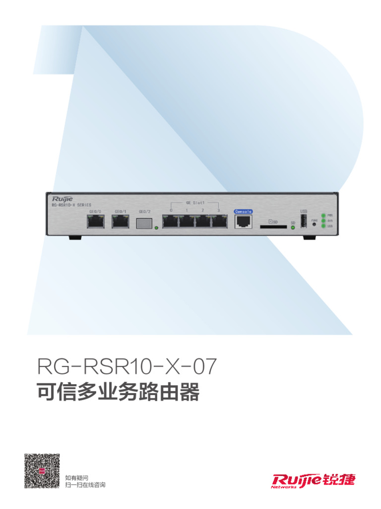 Rg Rsr10 x 07可信多业务路由器产品彩页 浏览文件 04091608 | PDF