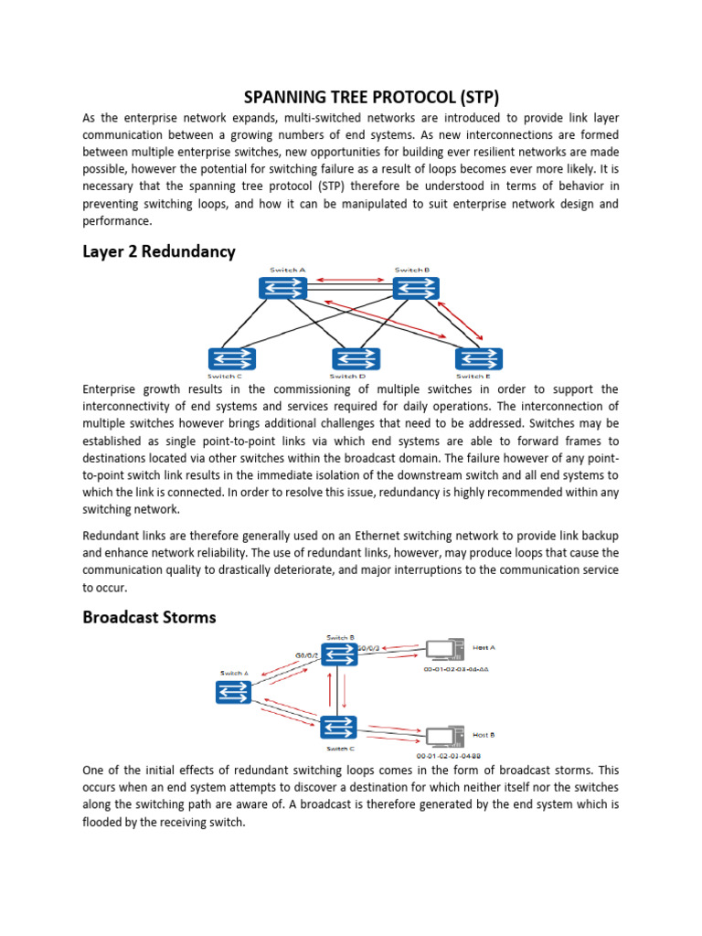 Spanning Tree Protocol (STP) | PDF | Network Switch | Computer Network