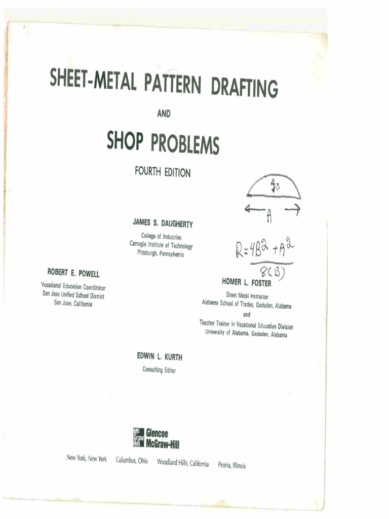 SheetMetal Pattern Drafting and Shop Problems PDF