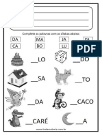 Atividades De Alfabetização - Toda Matéria 270