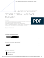 Ung Av1 - 1nna - Desenvolvimento Pessoal e Trabalhabilidade 14 - 04 - 2021