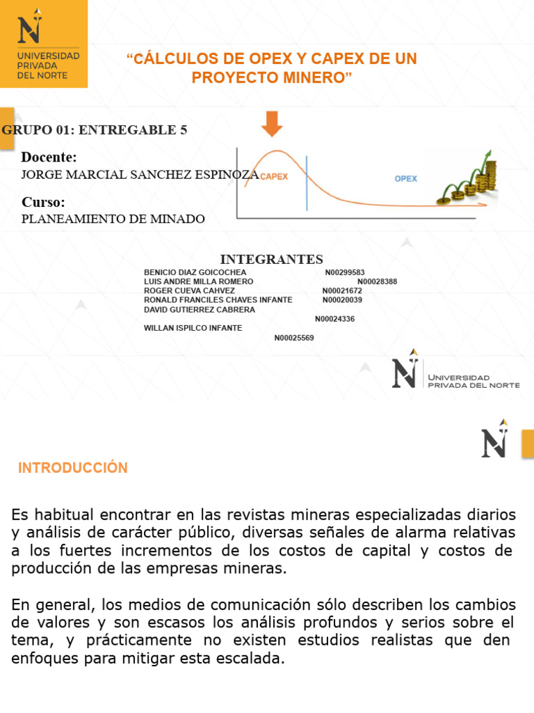 Entregable 5 Opex y Capex | PDF | Ciencia y matemáticas