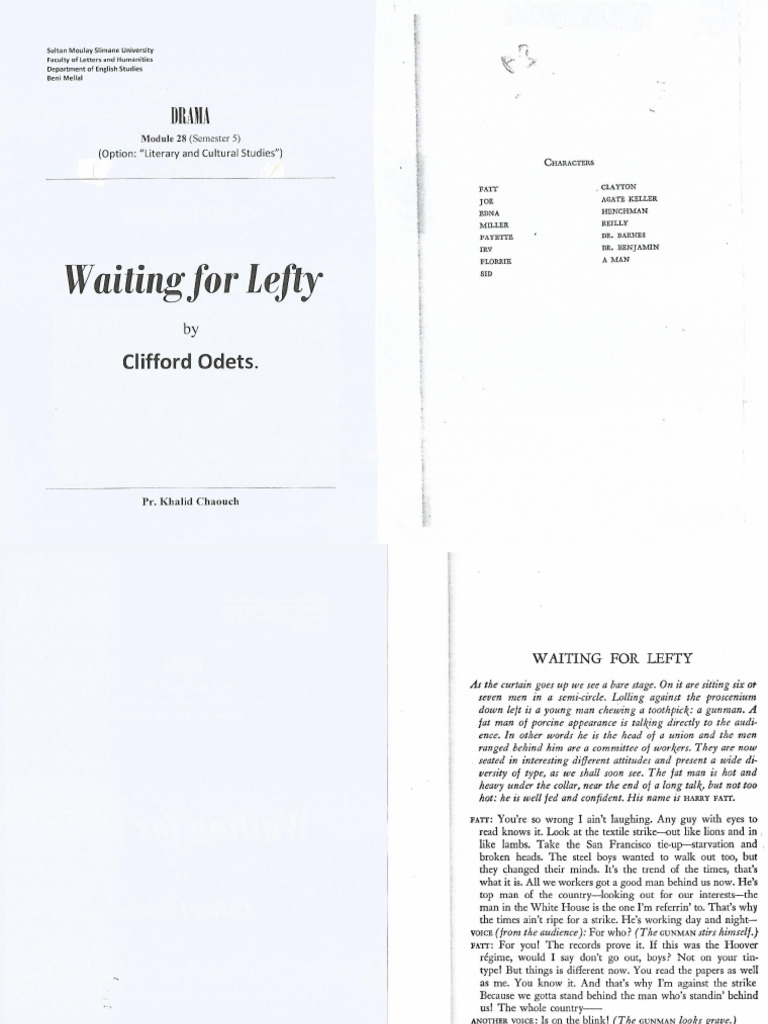 1 Waiting For Lefty, Full Text Scanned by Chaouch PDF