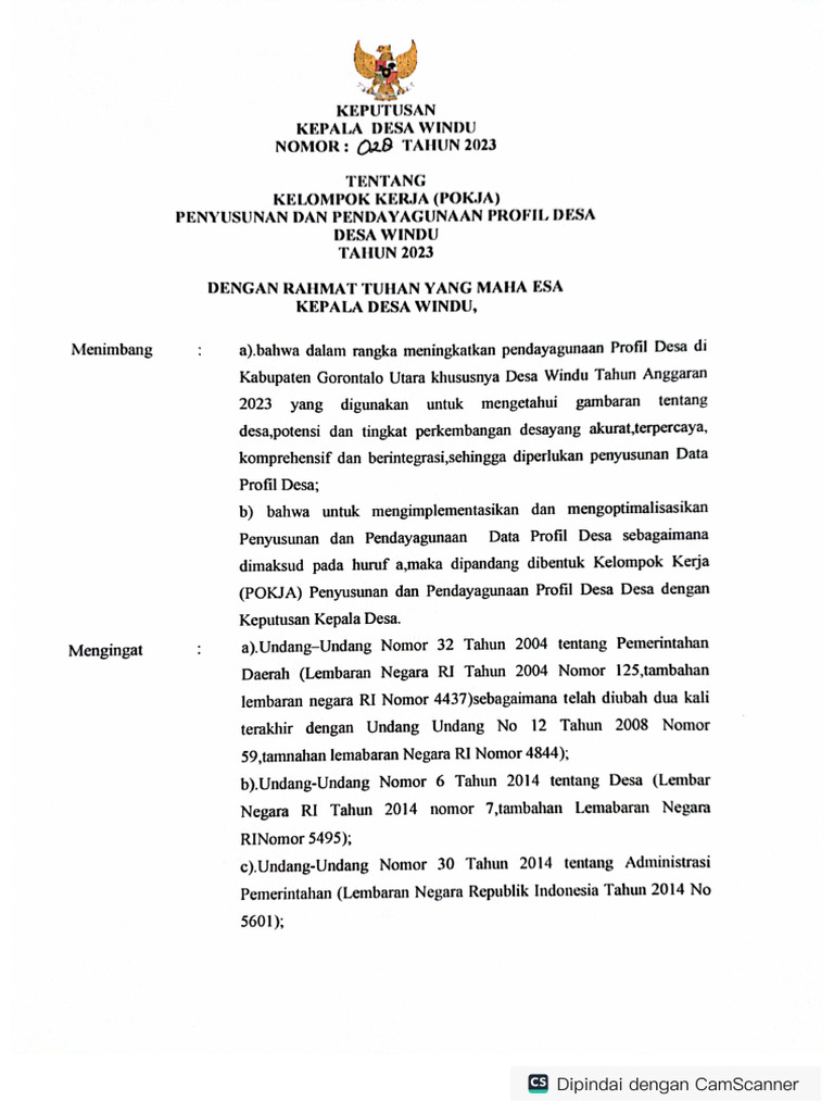 SK Pokja Prodeskel | PDF