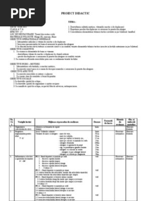 Proiect Didactic Ed