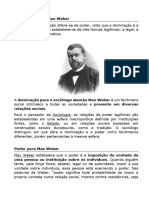 Texto 2 - Dominação para Max Weber