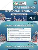 Technical Briefing - Regional Round KSR 2023