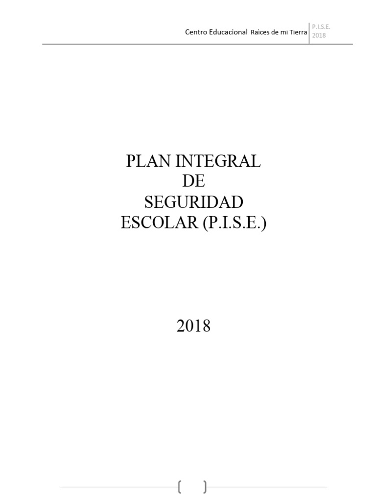 Plan Integral de Seguridad Escolar 2018 | PDF | Tsunami | Emergencia