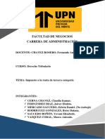 Impuesto A La Renta de Tercera Categoría - Derecho Tributario