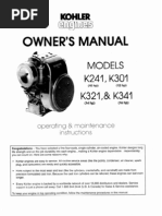 Download Kohler K Series Owners Manual by api-3721459 SN6747174 doc pdf