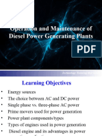 Operation and Maintenance of Diesel Power Generating Plants: Technology Training That Works