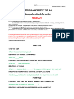 CLB 5 - 6 Listening Competency IV TEMPLATE