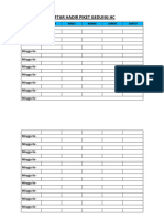 Daftar Hadir Piket Gedung HC