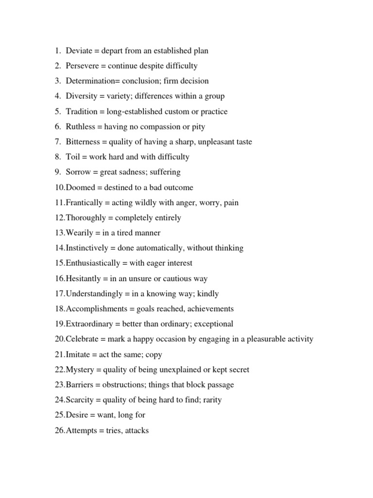 Vocabulary Grade 8 PDF