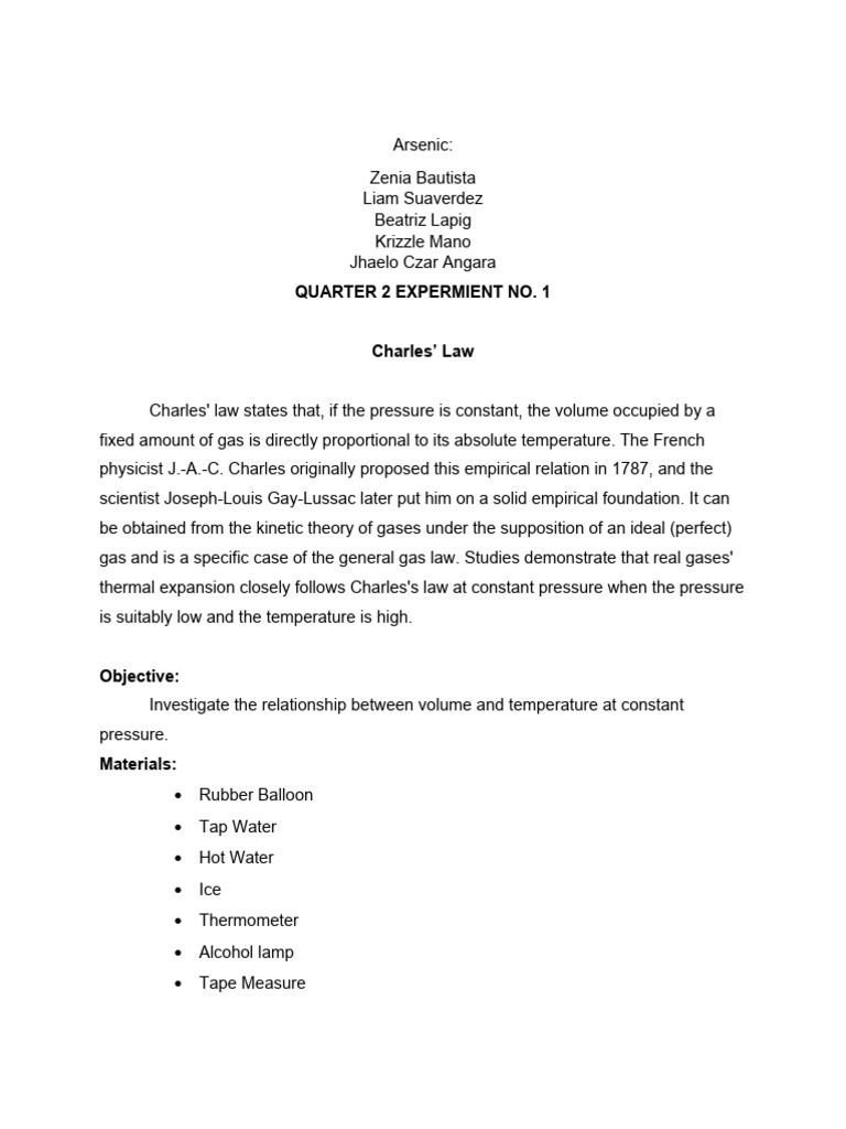 Lab Report Chemistry PDF