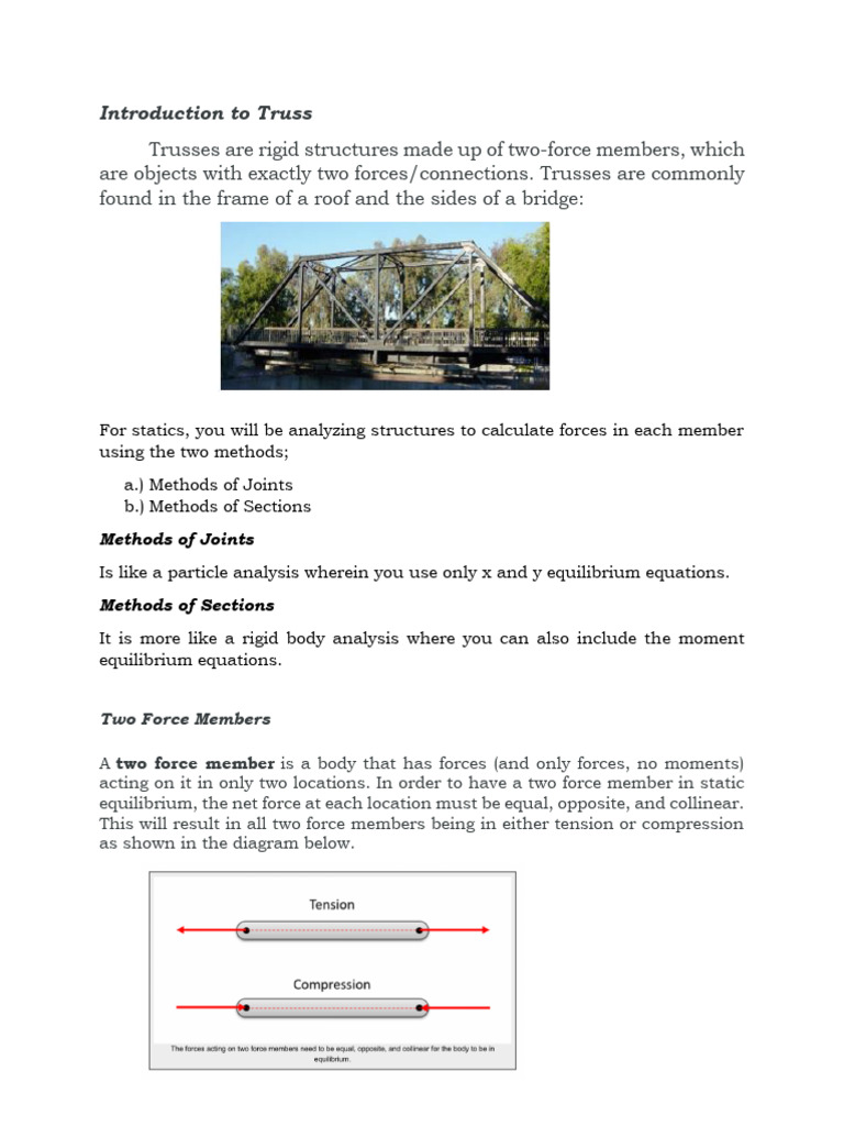 Chapter 4 Pdf Truss Force