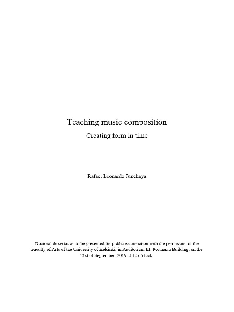 Teaching Music Composition Insights | PDF | Creativity | Pedagogy