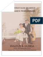 Tata Perayaan Perkawinan 2023 Waldus Dan Gunda Edit