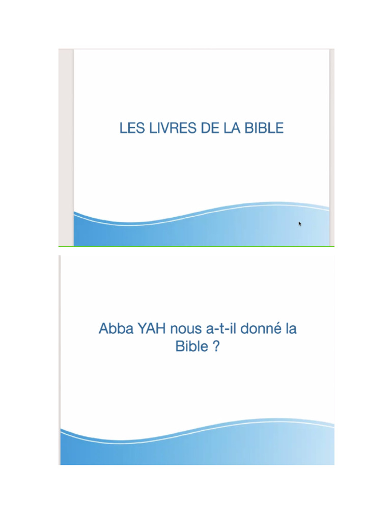 Les Livres de La Bible PDF
