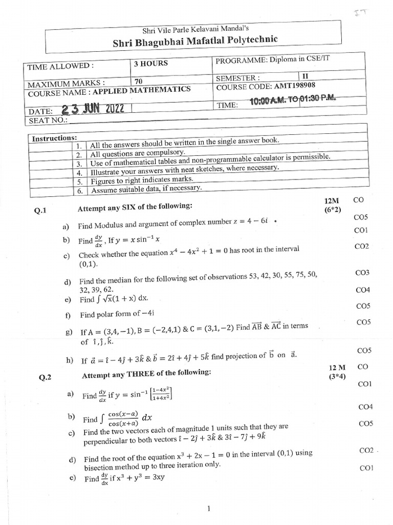 Info - Tech Regular Q Paper June 2022 | PDF