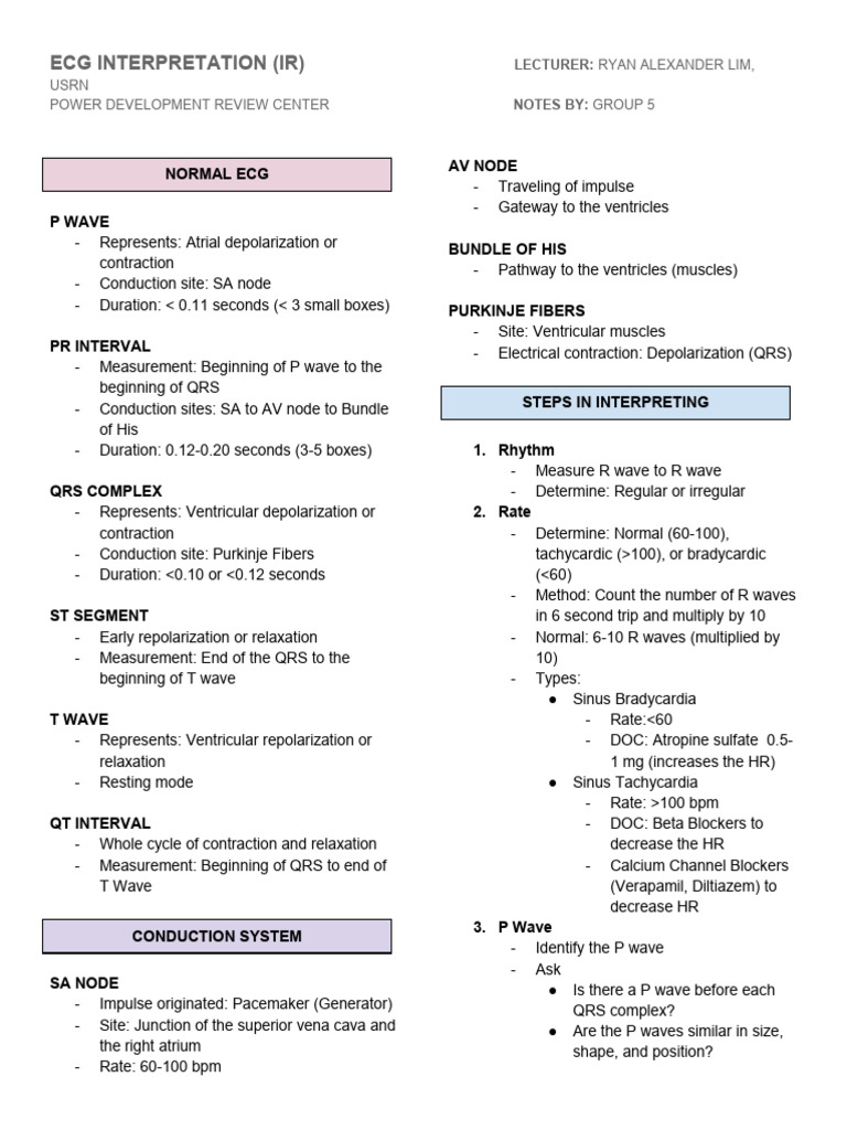 ECG Interpretation | PDF | Electrocardiography | Organ (Anatomy)