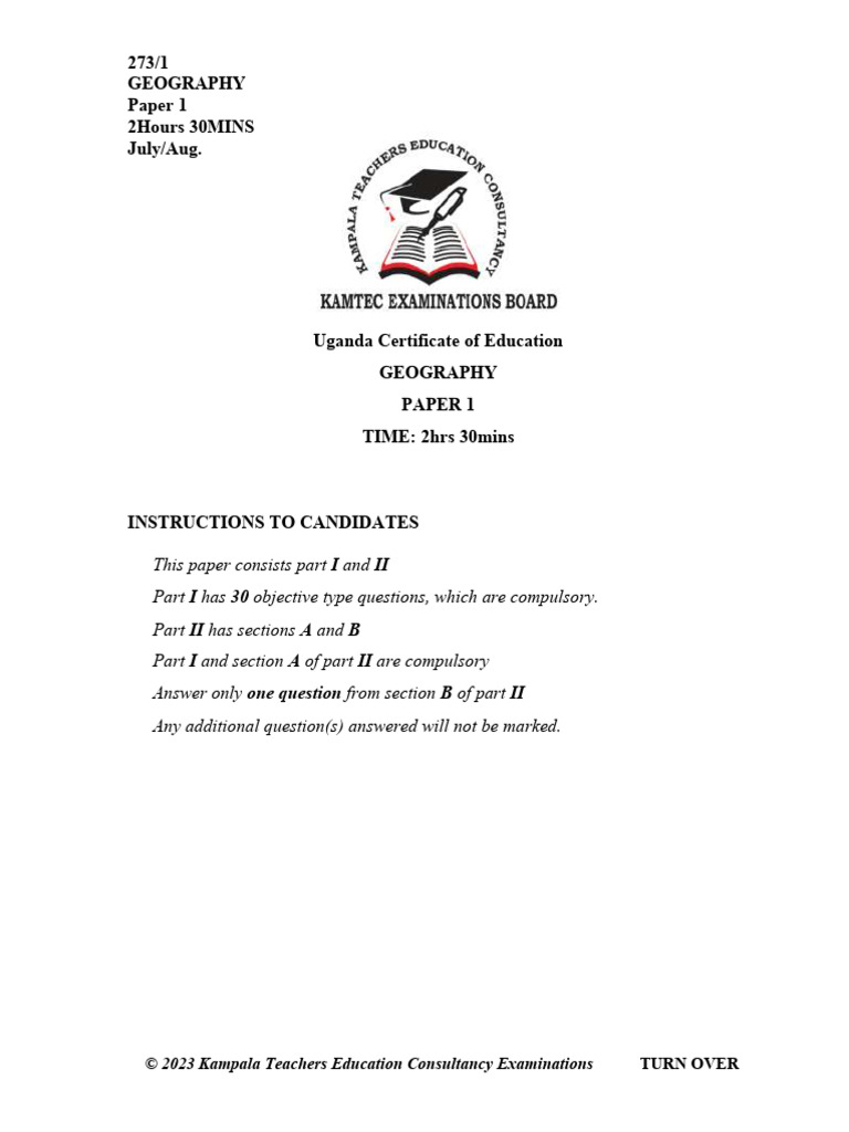 KAMTEC GEOG 1 | PDF