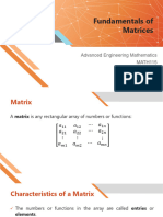 Fundamentals of Matrices
