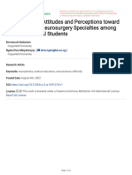 Assessment of Attitudes and Perceptions Toward Neurology and Neurosurgery Specialties Among Zambian Medical Students
