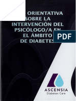 Guía Orientativa Sobre La Intervención Del Psicólogo en El Ámbito de Diabetes 1