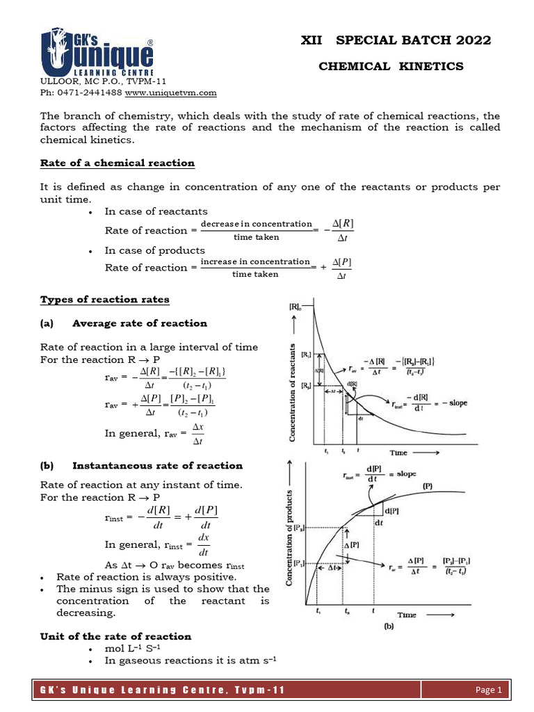 Chemical PDF Reaction Rate Chemical