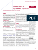Assessment and Treatment of Individuals at High Risk For Psychosis