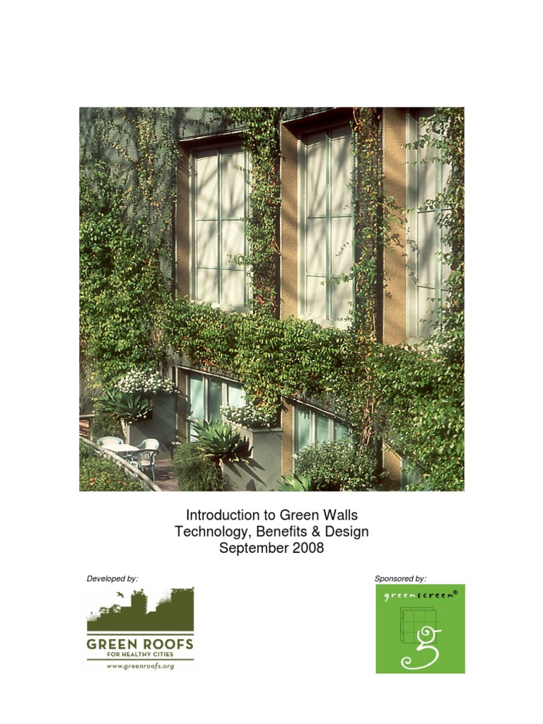 Green Walls Technology: Benefits and Design | PDF | Water Resources ...