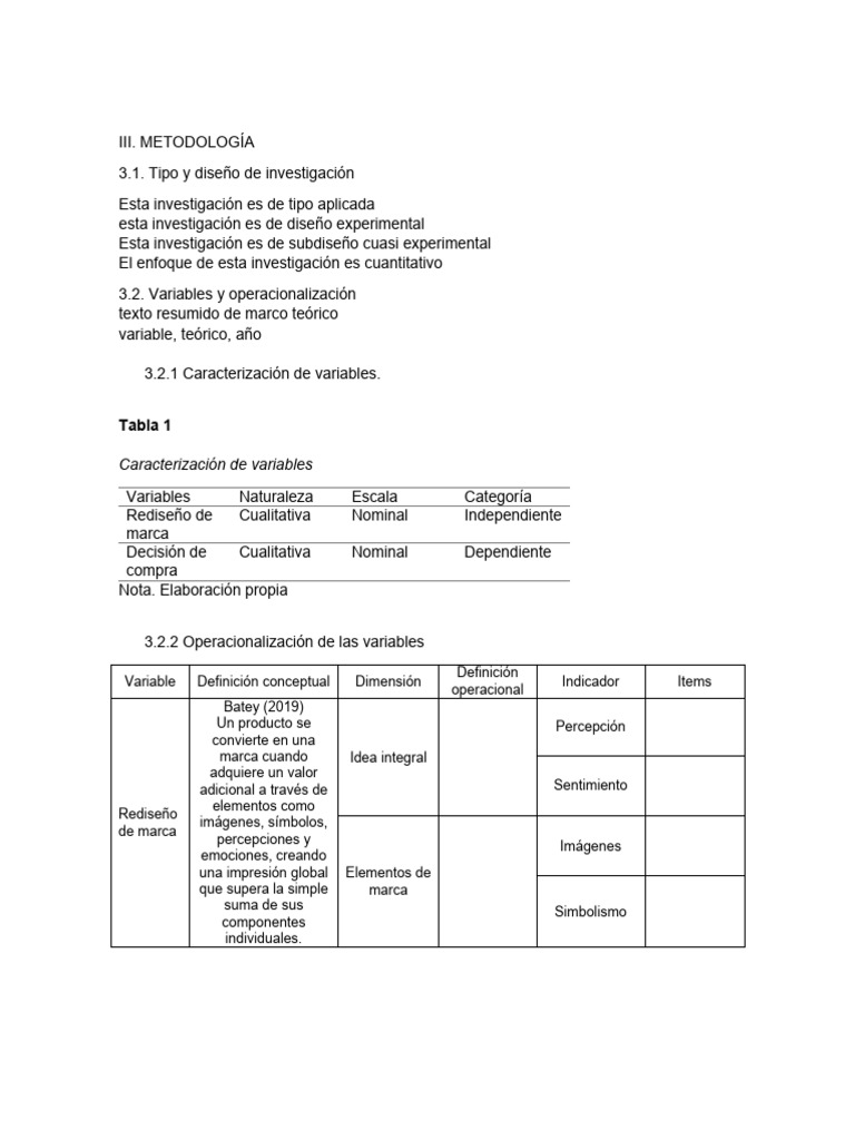 Iii - Metodología - Explicación Del Contenido | PDF