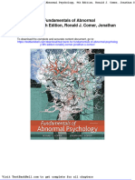 Test Bank For Fundamentals of Abnormal Psychology 9th Edition Ronald J Comer Jonathan S Comer Full Download