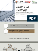 SB24403 Ecology - Biogeochemical Cycles