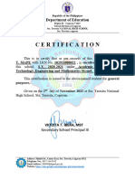Enrolment Certificate Shs