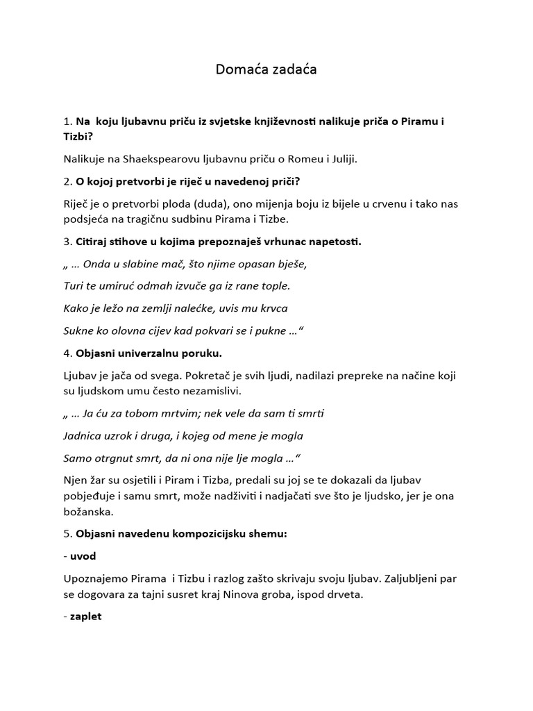 Piram I Tizba Zadaća | PDF