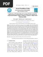 Application of Problem Based Learning Model Assisted by Augmented Reality Media To Improve Students' High Order Thinking Skills