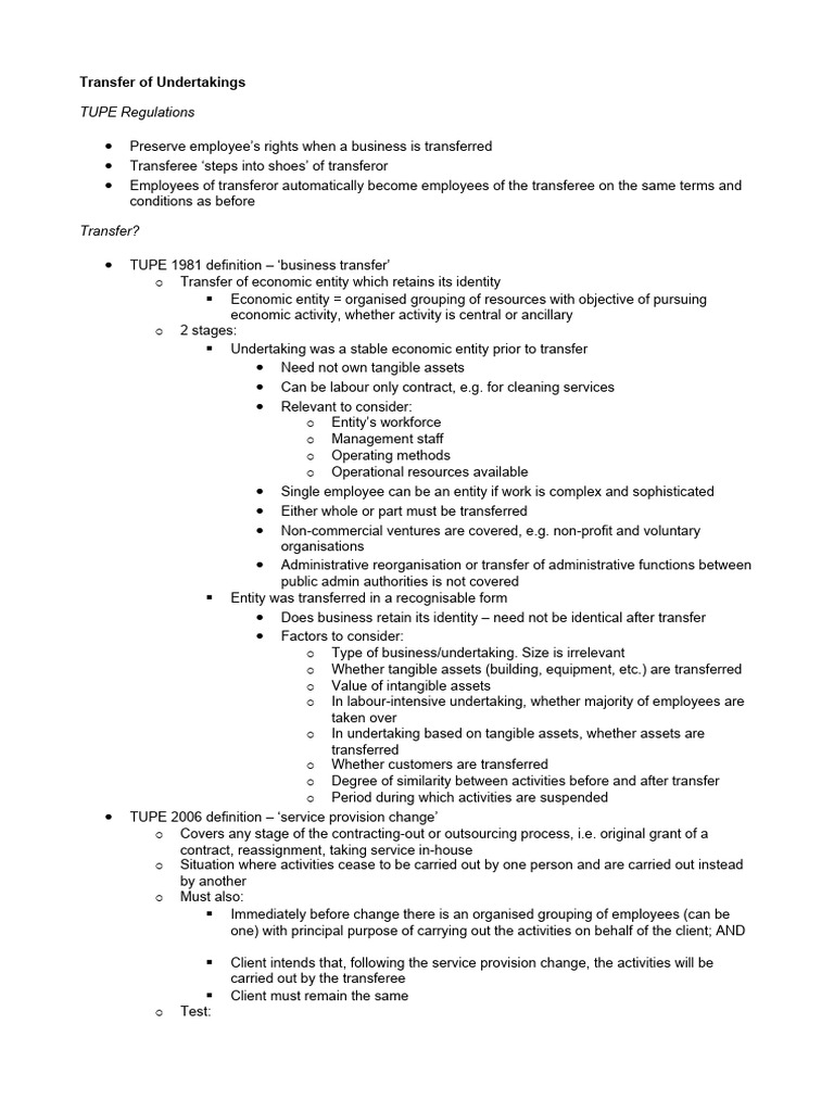 Transfer of Undertakings PDF