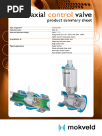 Mokveld Product Sheet Axial Control Valve 1 | PDF | Valve | Actuator